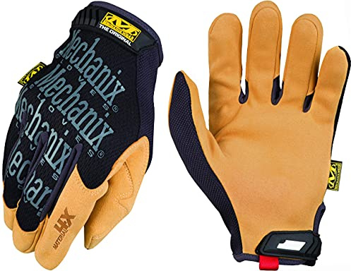 Mechanix Wear - Material4X Original Gloves (Small, Black/Brown) MG4X-75-008 | Extreme abrasion resistant synthetic leather, secure fit flexible grip, durable hand protection, machine washable