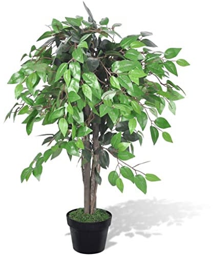 vidaXL Birkenfeige Ficus Benjamini Kunstpflanze künstliche Zimmerpflanze Baum
