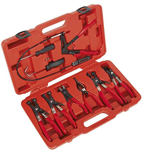 Sealey Vs1662 Hose Clip Removal Tool Set 9Pc