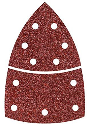 wolfcraft 1812000 10 Haft-Schleifblätter mit Base K60, gelocht