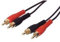 Aptii 2 x RCA/Phono Plugs to 2 X RCA/Phono Plugs GOLD 1.2 Mtr Audio Cable lead