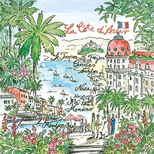 20er Pack Servietten La Côte d'Azur 33 x 33 cm