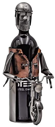 STEEMO Motorradfahrer Weinflaschenhalter