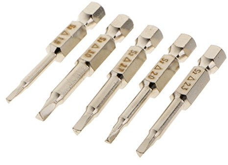 5pcs/Set Tête Magnétique Triangle Embouts de Vissage Acier 1/4 Hex Tige 50mm