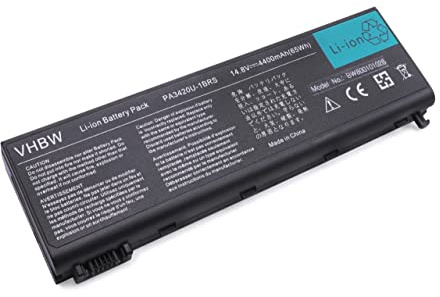 vhbw Akku Ersatz für Toshiba PA3506U-1BRS | PABAS059, PA3506U-1BAS für Notebook (4400 mAh, 14,8 V, Li-Ion)