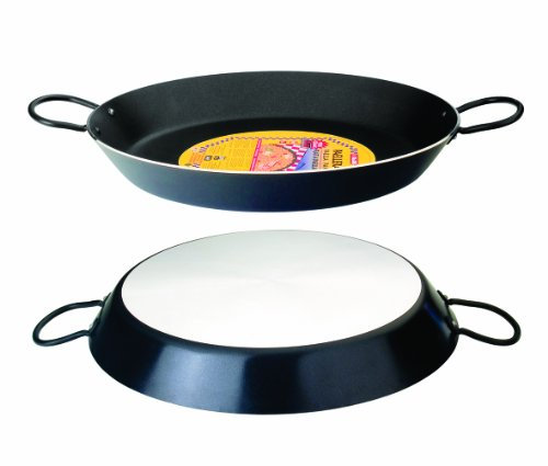 Ibili Paella Pan Nero 30 Cm, Aluminium, Black/Silver