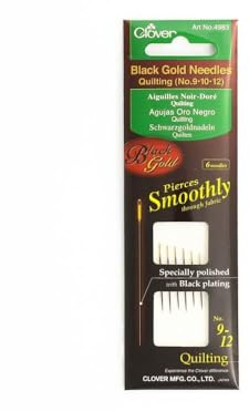 Clover Black Gold Needles - Quilting Assorted