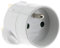 Zenitech - Adaptateur prise voyage UK vers France - prise mâle UK vers prise femelle FR - blanc