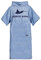 ATLANTIC SHORE | Surf Poncho | Badeponcho mit Kapuze aus 100% Baumwolle | Unisex | Basic für Erwachsene in Light Blue | Middle (140-174 cm)