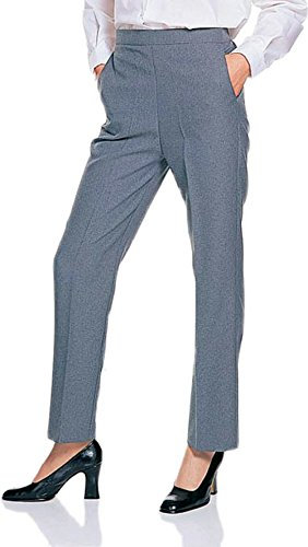 Ladies/Women's, 100% Polyester, Lawn Bowls, Bowls wear, Bowling, Ladies, Grey Trousers, Bowling, Trousers, Half Elasticated Waist. (UK Size 20 Inside Leg 29