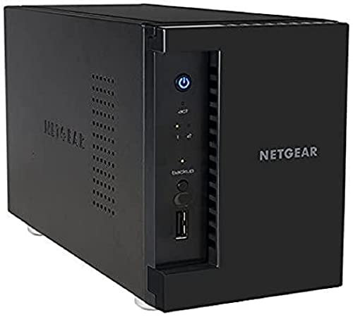 NETGEAR NAS 2 Bay Hard disk esterno senza dischi - capacità fino a 12 TB, accesso e gestione da remoto (RN21200)
