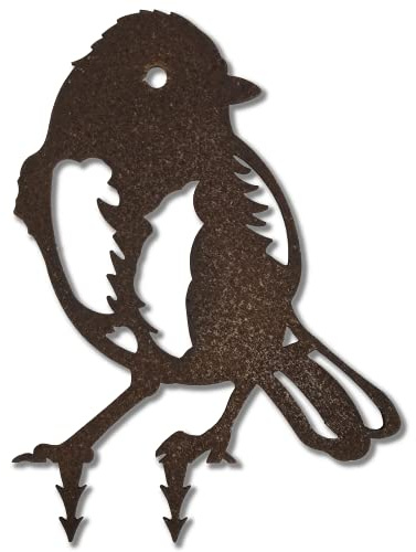 ARTTEC Vogel/Kohlmeise (Rostdeko) - hochwertige Gartendeko aus Metall - Rost Deko für Garten, Balkon & Terasse - Metall Deko zum Aufstellen - Made in Germany