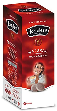 Café FORTALEZA - Cápsulas de Café Natural Sistema ESE 44 - Pack 1 x 25 - Total 25 unidosis, 25 unidad, 25
