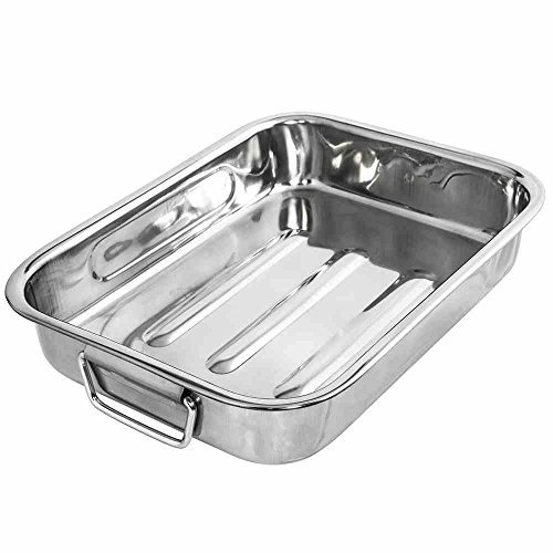 Krüger 15130 Edelstahl-Vierkantpfanne, schwer, 30 cm