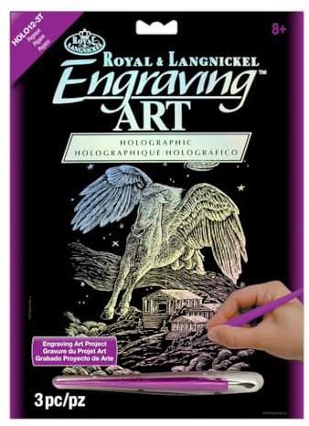 Royal & Langnickel Glow In The Dark Engraving Art A4 Size Pegasus Designed Painting Set