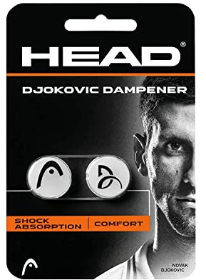 HEAD Djokovic Vibrationsdämpfer, Orange/Schwarz, 2 Stück