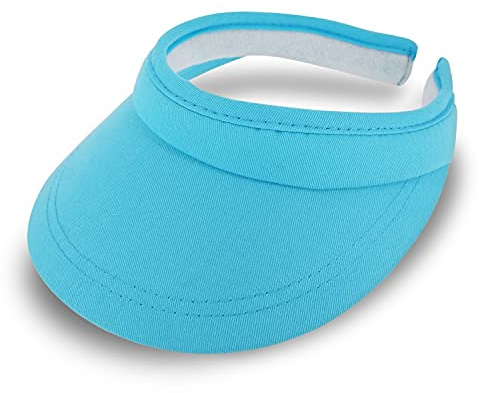 fiebig Menorca Cotton Visor | Clipvisor aus 100% Baumwolle in One Size | Sommerkappe mit Frotteeband Innenfutter | Sonnenschutz für das Gesicht