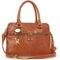 Catwalk Collection Handbags - Damen Leder Schultertasche - Umhängetasche Groß - Tote Bag Handtasche - Abnehmbarer Schultergurt - VICTORIA - Hellbraun