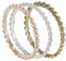 LES POULETTES BIJOUX - Set 3 Bagues Anneau de Billes Argent 925, Plaqué Or et Plaqué Or Rose - taille 60