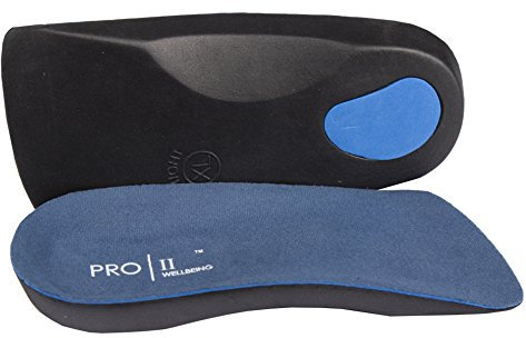 3/4 Orthotic Insole Support Helps Weak and Fallen Arches Also Plantar Fasciitis, Blue,