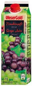 WeserGold Traubensaft, 8er Pack (8 x 1 l)
