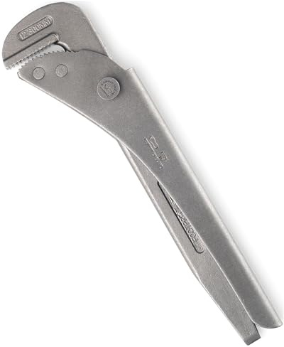 Footprint Original Adjustable Pipe Wrench - 12 Inch/300mm Heavy Duty Strong and Rigid Drop Forged High Carbon Steel Pipe Grips/Spanner. Essential Plumbing Tools. for Plumbers and Heating Engineers.