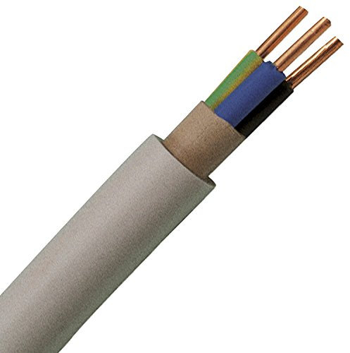 Mantelleitung Grau NYM-J 3x2,5 Installationskabel, Elektrokabel, 25 meter