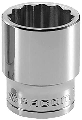 FACOM S.16PB Douille 1/2'' 12 pans - 16 mm, Rouge et Noir