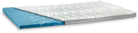 GELAX® | Gel-Schaum Topper Matratzenauflage | 7cm Gesamthöhe | waschbarer Bezug mit 3D-Mesh-Klimaband und Stegkanten | Raumgewicht RG 50 | 100 x 220 cm