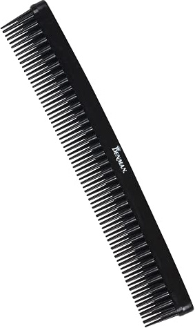 Jack Dean by Denman (Black) Curl Volumiser Comb for Separating, Styling, Defining, Enhancing & Boosting Curls (D12)