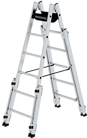 Munk | Alu-Sprossen-Stehleiter | treppengängig | 2 x 6 Sprossen