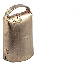 JANUEL - Sonnaillon Cloche Bécasse Acier Laitonné Artisanal N° 5 - Hauteur 62mm, Doré