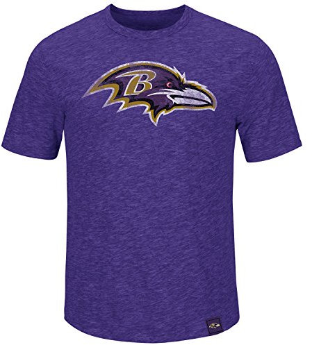 majestic athletics NFL Football T-Shirt Baltimore Ravens Logo Hyper (S)
