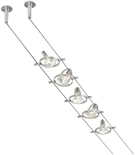 Tiella 800CBL5PN-LED, Accent Electronic Low Volt Surface Track Lighting Kits, LED Compatible, Nickel