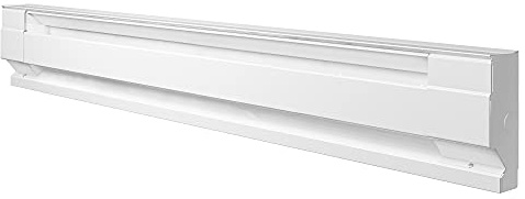 Cadet F Series 48 Electric Baseboard Heater (Model: 4F1000W, Part: 09954 ), 3415/2560 BTU, 240/208 Volt, 1000/750 Watt, White