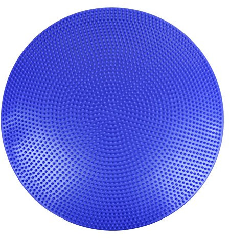 CanDo Balancekissen mit Noppenseite, Sitzkissen, aufpumpbar, Balance Disc, 60 cm Durchmesser, blau