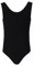 tanzmuster ® Ballettanzug Mädchen ärmellos - Lissy - aus weicher, atmungsaktiver Baumwolle Ballett Trikot Ballettbody in schwarz, Größe 128/134