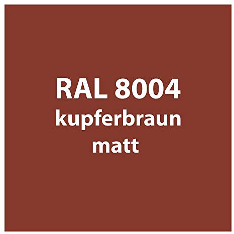 Streichlack Streich Lack Farbe 1K * Premium Qualität * 1 Liter (RAL 8004 kupfer-braun matt)
