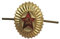 Hut-Anstecker Sowjetische Ära, Rote Armee Offiziere Hammer & Sichel, mit rotem Stern, UDSSR