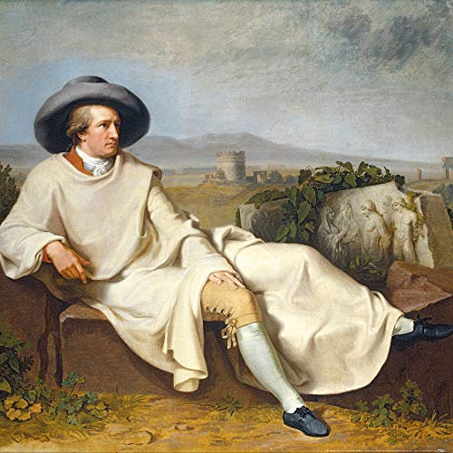 1art1 Johann Heinrich Wilhelm Tischbein Poster Goethe In Der Campagna, 1787 Kunstdruck Bild 70x70 cm