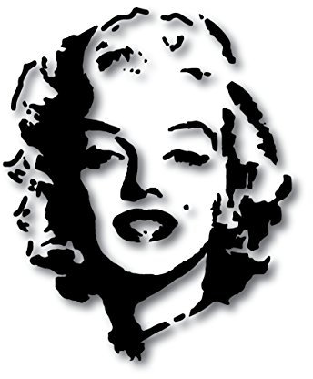 Marilyn Monroe Fridge sticker black self adhesive vinyl- A4 size - art decor/wall decor/kitchen decal