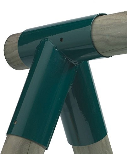 Gartenwelt Riegelsberger 2 Stück Schaukelverbinder 10x10x10cm für Schaukelbalken Ø 10cm aus Stahl 2,5mm grün pulverbeschichtet