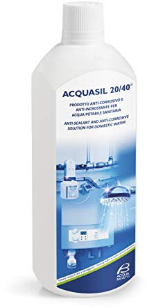 ACQUASIL 20/40 Liquido Polifosfato Bottiglia per Minidos e Bravados, Protezione anticalcare, 1 Litro