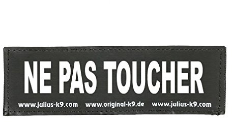 Julius-K9 Original Interchangeable Patch, Small, Black, Ne Pas Toucher
