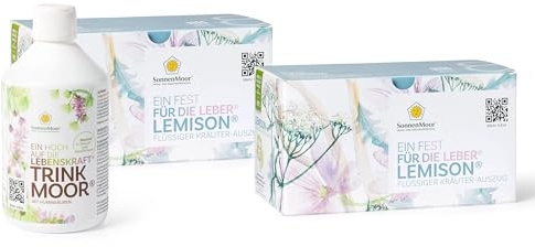 Leberkur für 32 Tage - Ein Fest für die Leber flüssiger Kräuterauszug 2x 800 ml, Moor zum Trinken 500 ml