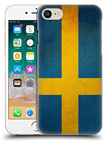 Head Case Designs Sweden Swedish Sverige Flag Vintage Fahnen Harte Rueckseiten Handyhülle Hülle Huelle kompatibel mit Apple iPhone 7/8 / SE 2020 & 2022