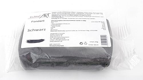 sweetArt Rollfondant 250 g Schwarz