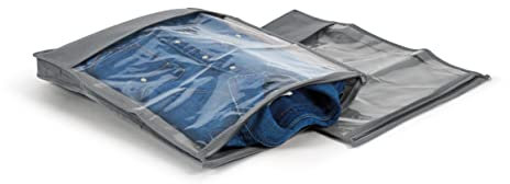 Perfetto Più Easybag Kleidersack für Hemden und Pullover, Vliesstoff, Aschgrau, 33,0 x 45,0 x 5,0 cm