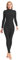 speerise Einteiliger Ganzkörperanzug mit hohem Halsausschnitt, Reißverschluss, Bodycon-Overall für Damen, Schwarz, XL