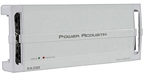 POWER ACOUSTIK MA4-3000D Razor Marine Series Class D Amp (4 Channels, 3,000 Watts Max) electronic consumer